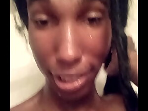 My girlfriend La Nefertiti Perkins loves shaking her wet ass and playing water sports