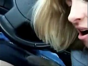 american amateur girls giving oral sex to her boyfriend in his car,