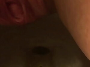 Stare at my pretty feet and pussy while on toilet