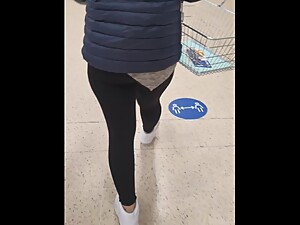 Step mom in leggings Risky Public Fuck at Supermarket with step son