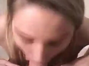 Hot wife takes it deep throat and swallows