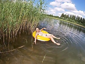 My Wife is Teasing Me, She Plays with The Water Donut