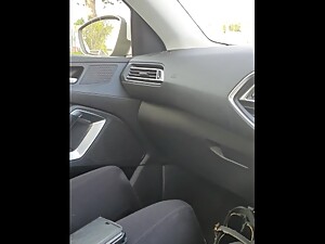 Step mom get fucked in the car by step son