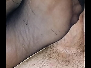 homemade footjob teaser with black nylons