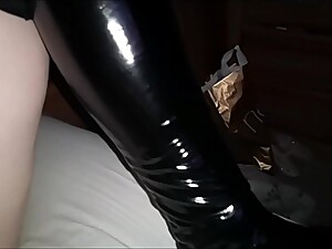Latex/PVC/Leather Outfits - Big Ass MILF Has Her Bubble Butt Oiled, Tight Pussy Fingered Hard, Thick Ass Plugged And Thumbed And Cums Until She Can Take No More. Real Homemade Amateur Porn Pov Hardcore Couple