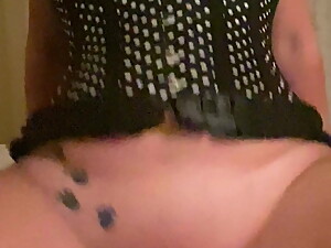 Wife in corset rides cock