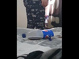 Step mom fucked into step son room ends with cum on her thigt Leggings